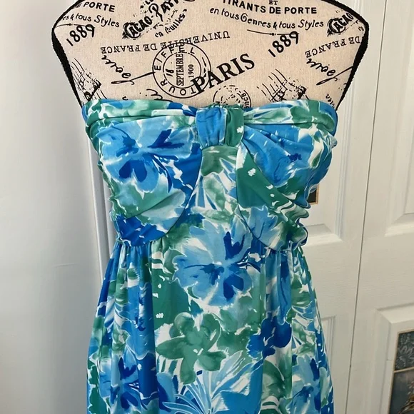 Grace Karin Blue and Green Floral Maxi Dress - Picture 11 of 16